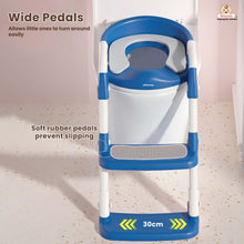 Infantso PLOOPI Step Potty Trainer Seat with Ladder for Kids (1–5 Years) | Foldable Design, 5-Level Height Adjustment, PU Cushion, Splash Guard & Safety Handles | Fits All Western Toilets