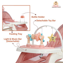 Infantso 5-in-1 Prime Baby Rocker & Walker – Multi-Functional Infant Seat with Mosquito Net, Toy Bar & Feeding Tray