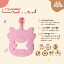 Bear Shape Silicone Teether | BPA-Free Teether, Teething Relief, Baby Teether Silicone, Teething Toy, Sensory Toy, Gum Massager for 4+ months | Teether for baby |