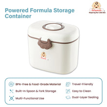 Infantso Feed Ease 2in1 Baby Milk Powder & Food Container (BIG) – Bear Design | BPA-Free, Leak-Proof, Travel-Friendly with Spoon & Fork, Baby Essential Food Storage Box, Baby Milk Powder Box, Cute Bear Snack Box