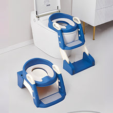 Infantso 2-in-1  Nora Potty Training Seat with Ladder & Step Stool for Toddlers – Foldable, Non-Slip, PU Soft Cushion, Universal Fit for Standard Toilets – Baby Toilet Trainer for Boys & Girls (1–5 Years)