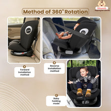 Infantso Ride-On 360° Rotating Recliner Baby Car Seat – Convertible, ISOFIX, Safety Harness, Ages 0–12 Years, 0–36 kg
