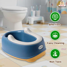 Infantso Antislip Kid Butt Washing Stool, Ergonomic Baby Toddler Wash Stool Seat with PVC Soft Cushion, Widened and Thickened Base, Bath Stool (Blue)