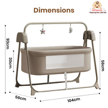 Smart Electric Baby Cradle Swing with Bluetooth Music, Remote & 5-Speed Timer – Safe Sleep Bassinet for Newborns to 12 Months