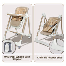 Infantso Swini 5-in-1 Baby High Chair & Swing – Adjustable, Foldable Feeding Chair with Dual Tray, Reclining Backrest & Footrest for 6 Months to 5 Years