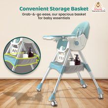Infantso Feed-X 5-in-1 Multifunctional Baby High Chair | Convertible Feeding Chair for Infants & Toddlers | Adjustable Height, Foldable Design, Reclining Seat, Double Tray, Storage Basket & 5-Point Safety Harness