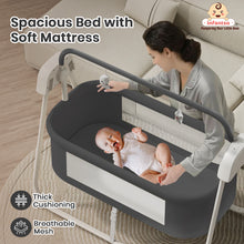 Smart Electric Baby Cradle Swing with Bluetooth Music, Remote & 5-Speed Timer – Safe Sleep Bassinet for Newborns to 24 Months