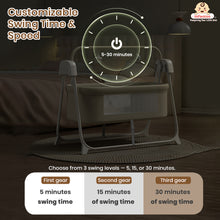 Smart Electric Baby Cradle Swing with Bluetooth Music, Remote & 5-Speed Timer – Safe Sleep Bassinet for Newborns to 18 Months