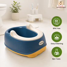 Infantso Antislip Kid Butt Washing Stool, Ergonomic Baby Toddler Wash Stool Seat with PVC Soft Cushion, Widened and Thickened Base, Bath Stool (Blue)