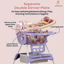 Infantso Feed-X 5-in-1 Multifunctional Baby High Chair | Convertible Feeding Chair for Infants & Toddlers | Adjustable Height, Foldable Design, Reclining Seat, Double Tray, Storage Basket & 5-Point Safety Harness