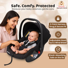 4‑in‑1 Baby Carry Cot Amora | Lightweight, Safety‑Certified 3‑Point Harness | Adjustable Handle, Shock‑Absorbing Base & Newborn Soft Cushion Support