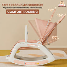 Infantso 5-in-1 Prime Baby Rocker – Multi-Functional Infant Seat with Mosquito Net, Toy Bar & Feeding Tray