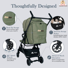 Infantso Flight X Baby Stroller for 0 to 3 years, Pram Auto Fold with 5-Point Safety Harness, Multi-Position Recline, Adjustable Footrest & Canopy, 360° Swivel Wheels, Storage Basket & Rear Brake – Up to 22 kg