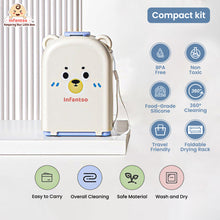 Infantso Foam-O 7-in-1 Baby Bottle Cleaning Brush Set – Silicone Bottle Cleaner Kit for Newborn Essentials with Pacifier Brush, Straw Brush, Drying Rack & Soap Dispenser