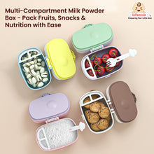 Infantso Feed Ease 2in1 Baby Milk Powder & Food Container (BIG) – Bear Design | BPA-Free, Leak-Proof, Travel-Friendly with Spoon & Fork, Baby Essential Food Storage Box, Baby Milk Powder Box, Cute Bear Snack Box
