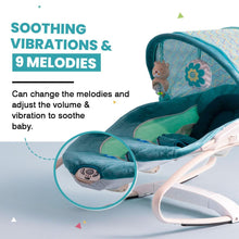 Infantso Manual Prime Rocker with 2 Recline Positions, Canopy, Vibrations, and Musical Toys for Newborns (0+ to 24 Months, Holds upto 18kg)