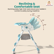 Infantso Feed-X 5-in-1 Multifunctional Baby High Chair | Convertible Feeding Chair for Infants & Toddlers | Adjustable Height, Foldable Design, Reclining Seat, Double Tray, Storage Basket & 5-Point Safety Harness