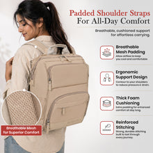Infantso Diaper Bag Backpack, Large Capacity Baby Bag with Insulated Bottle Holders, Water-Resistant Maternity Bag, Multi-Compartments, Stroller Compatible Travel Bag for Moms & Dads