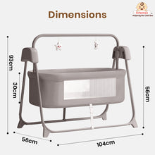 Smart Electric Baby Cradle Swing with Bluetooth Music, Remote & 5-Speed Timer – Safe Sleep Bassinet for Newborns to 12 Months