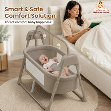 Smart Electric Baby Cradle Swing with Bluetooth Music, Remote & 5-Speed Timer – Safe Sleep Bassinet for Newborns to 12 Months