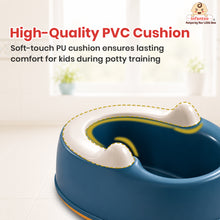 Infantso Antislip Kid Butt Washing Stool, Ergonomic Baby Toddler Wash Stool Seat with PVC Soft Cushion, Widened and Thickened Base, Bath Stool (Blue)