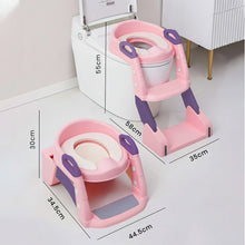 Infantso 2-in-1  Nora Potty Training Seat with Ladder & Step Stool for Toddlers – Foldable, Non-Slip, PU Soft Cushion, Universal Fit for Standard Toilets – Baby Toilet Trainer for Boys & Girls (1–5 Years)