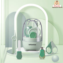 Infantso Compact Bear Baby Nail Clipper Set | 4‑in‑1 Baby Grooming Kit with Scissors, Nail Filer, Tweezer & Clipper | Safe & Gentle Grooming for Newborns & Toddlers | Cute Bear‑Shaped Storage Case