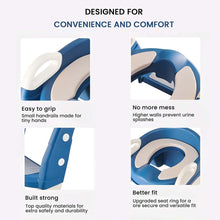 Infantso 2-in-1  Nora Potty Training Seat with Ladder & Step Stool for Toddlers – Foldable, Non-Slip, PU Soft Cushion, Universal Fit for Standard Toilets – Baby Toilet Trainer for Boys & Girls (1–5 Years)