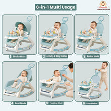 Infantso 6-in-1 Prime Baby Rocker – Multi-Functional Infant Seat with Mosquito Net, Toy Bar & Feeding Tray