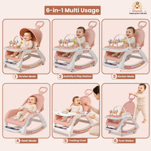 Infantso 6-in-1 Prime Baby Rocker – Multi-Functional Infant Seat with Mosquito Net, Toy Bar & Feeding Tray