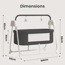 Smart Electric Baby Cradle Swing with Bluetooth Music, Remote & 5-Speed Timer – Safe Sleep Bassinet for Newborns to 24 Months