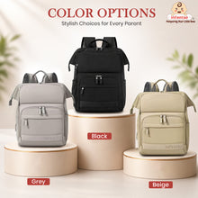 Infantso Diaper Bag Backpack, Large Capacity Baby Bag with Insulated Bottle Holders, Water-Resistant Maternity Bag, Multi-Compartments, Stroller Compatible Travel Bag for Moms & Dads