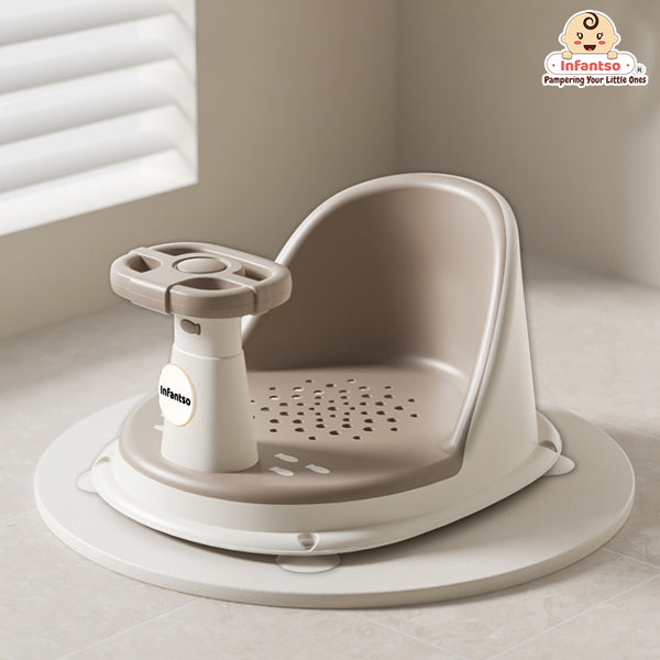 Infantso Baby Bathing Seat – Ergonomic, Safe & Comfortable for Newborns to Toddlers 06 to 24 months