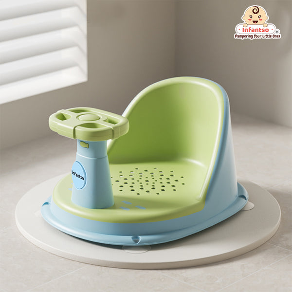 Infantso Baby Bathing Seat – Ergonomic, Safe & Comfortable for Newborns to Toddlers 06 to 24 months