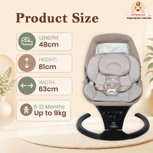 Infantso SLEEP EASE (2-in-1) Automatic Baby Swing – 5-Speed Electric Cradle with Bluetooth Music, Remote Control, Timer & Safety Lock for 0 to 12 months