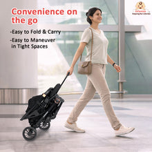 Infantso Ride-X Auto Fold Baby Stroller with One-Hand Fold, Mosquito Net, 5-Point Safety Harness, Shock Absorber Wheels & Compact Travel Design (0–3 Years, Up to 15kg)