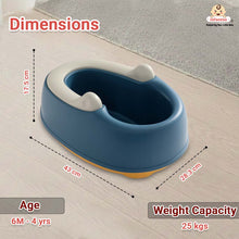 Infantso Antislip Kid Butt Washing Stool, Ergonomic Baby Toddler Wash Stool Seat with PVC Soft Cushion, Widened and Thickened Base, Bath Stool (Blue)