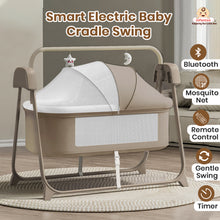 Smart Electric Baby Cradle Swing with Bluetooth Music, Remote & 5-Speed Timer – Safe Sleep Bassinet for Newborns to 12 Months