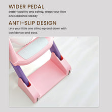 Infantso 2-in-1  Nora Potty Training Seat with Ladder & Step Stool for Toddlers – Foldable, Non-Slip, PU Soft Cushion, Universal Fit for Standard Toilets – Baby Toilet Trainer for Boys & Girls (1–5 Years)