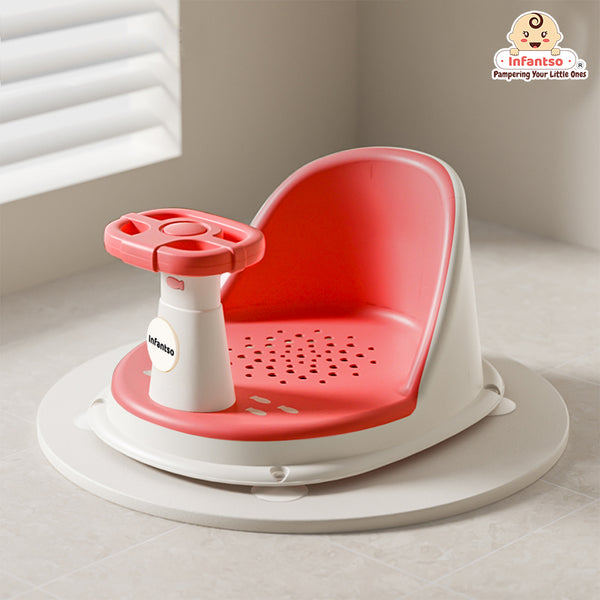 Infantso Baby Bathing Seat – Ergonomic, Safe & Comfortable for Newborns to Toddlers 06 to 24 months