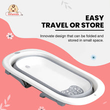 Anti-Slip Foldable Silicone Baby Bathtub with Bath Net and Baby Accessories for Newborns & Toddlers (0+ to 3 years)