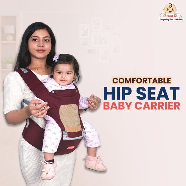 Adjustable Hip Seat Baby Carrier with 4 Carry Positions for 03 to 24 Months