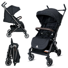 Infantso Flight X Baby Stroller for 0 to 3 years, Pram Auto Fold with 5-Point Safety Harness, Multi-Position Recline, Adjustable Footrest & Canopy, 360° Swivel Wheels, Storage Basket & Rear Brake – Up to 22 kg