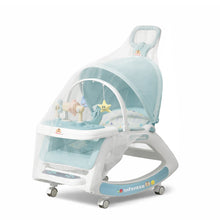 Infantso 5-in-1 Prime Baby Rocker – Multi-Functional Infant Seat with Mosquito Net, Toy Bar & Feeding Tray