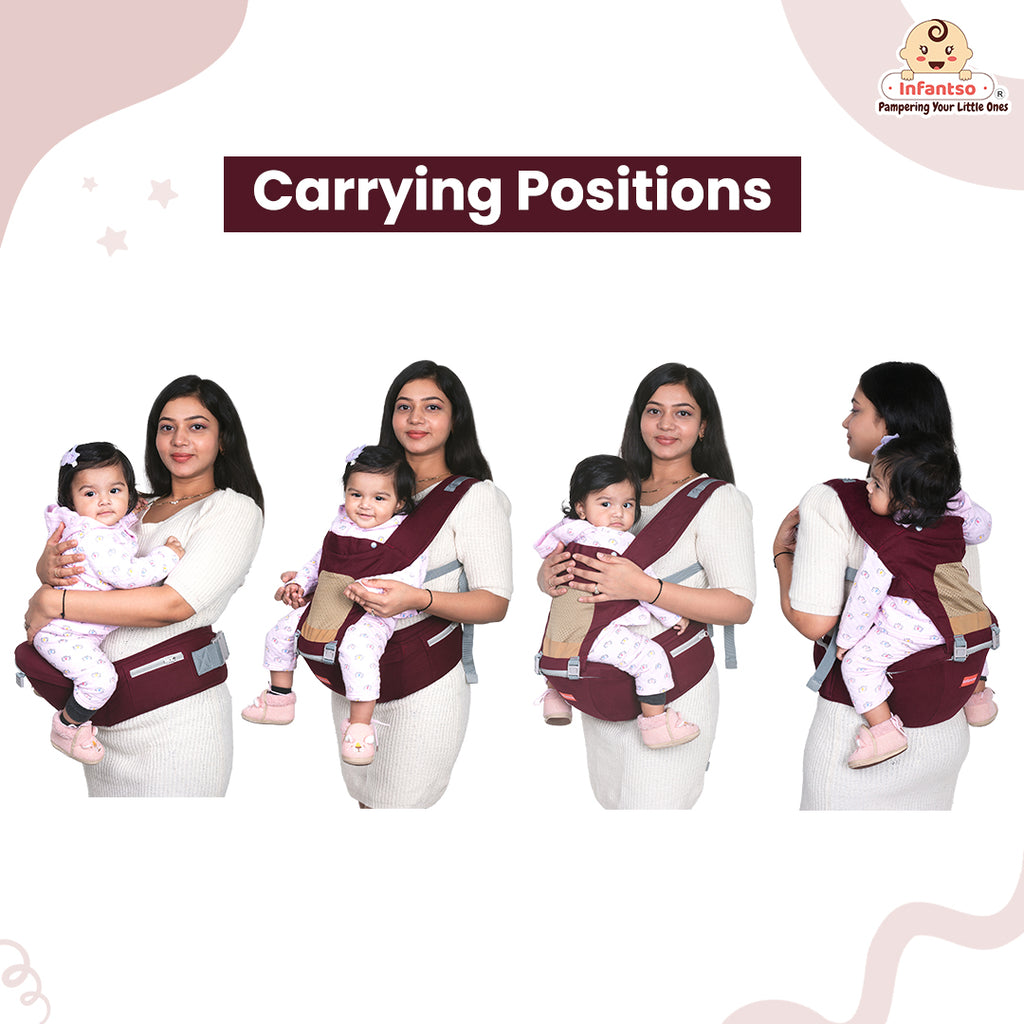 Adjustable Hip Seat Baby Carrier with Carry Positions for 03 to