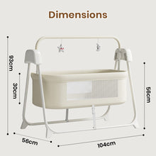 Smart Electric Baby Cradle Swing with Bluetooth Music, Remote & 5-Speed Timer – Safe Sleep Bassinet for Newborns to 18 Months