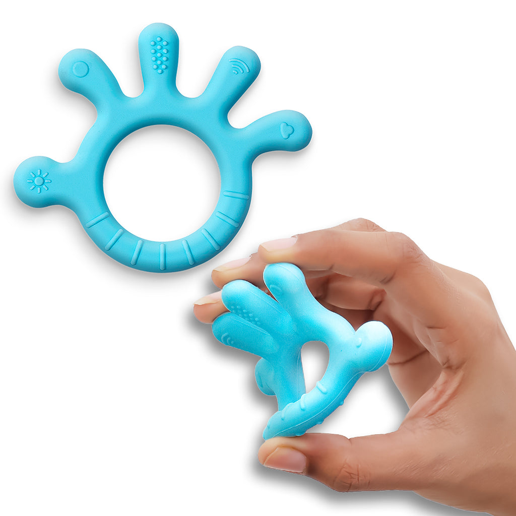 Hand Shape Silicone Teether BPA-Free Teether, Teething Relief, Baby Teether Silicone, Teething Toy, Sensory Toy, Gum Massager for 2+ months