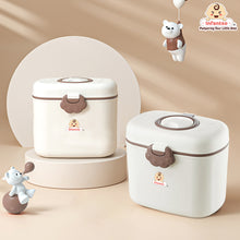 Infantso Feed Ease 2in1 Baby Milk Powder & Food Container (BIG) – Bear Design | BPA-Free, Leak-Proof, Travel-Friendly with Spoon & Fork, Baby Essential Food Storage Box, Baby Milk Powder Box, Cute Bear Snack Box