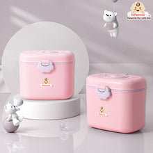 Infantso Feed Ease 2in1 Baby Milk Powder & Food Container (BIG) – Bear Design | BPA-Free, Leak-Proof, Travel-Friendly with Spoon & Fork, Baby Essential Food Storage Box, Baby Milk Powder Box, Cute Bear Snack Box