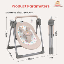 Automatic Swing Rocker with Bluetooth, Remote Control, 5 Speeds, Music, Timer, Mosquito Net & Toy Bar (0-2 Years), Holds weight upto 15kg